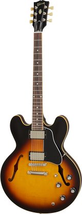 Full frontal of Gibson ES-335 Vintage Burst.