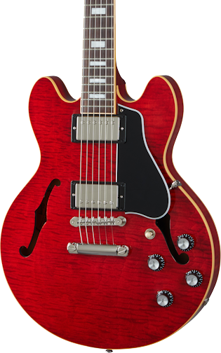 Front angle of Gibson ES-339 Figured Sixties Cherry.