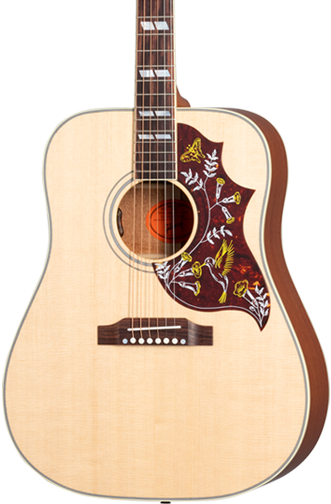 Front of Gibson Hummingbird Faded Antique Natural.