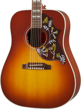Front of Gibson Hummingbird Original Heritage Cherry Sunburst.