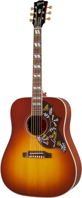 Full frontal of Gibson Hummingbird Original Heritage Cherry Sunburst.