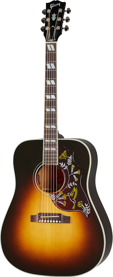 Full frontal of Gibson Hummingbird Standard Vintage Sunburst.