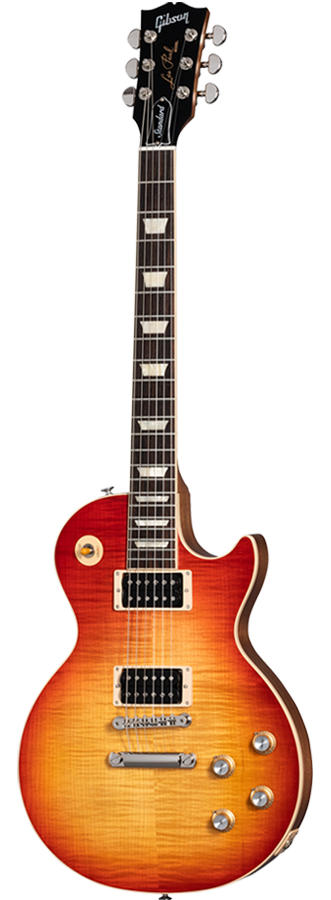 Full frontal of Gibson Les Paul Standard 60's Faded Vintage Cherry Sunburst.