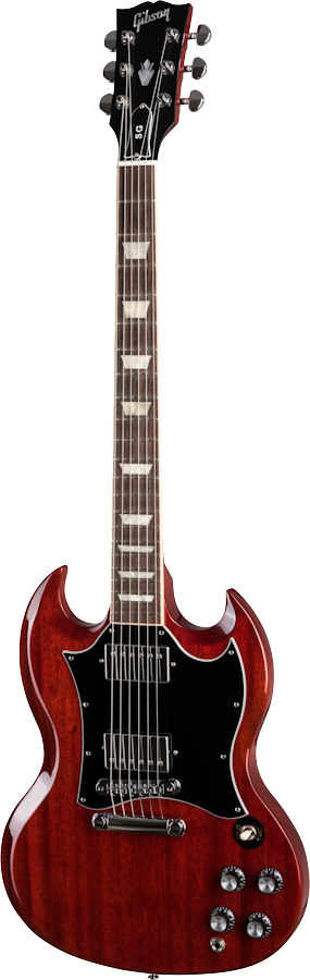 Full frontal of Gibson SG Standard Heritage Cherry.
