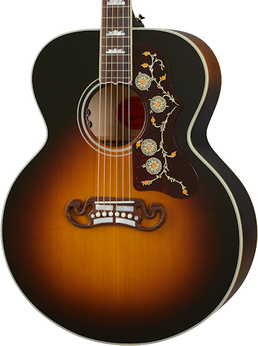 Front of Gibson SJ-200 Original Vintage Sunburst.