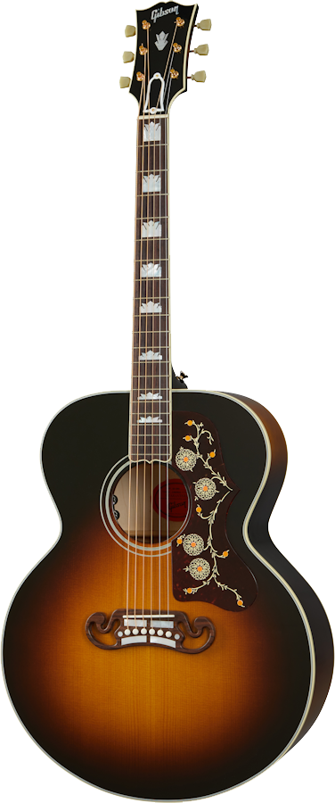 Full frontal of Gibson SJ-200 Original Vintage Sunburst.