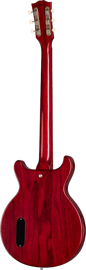 Back of Gibson Custom Shop 1958 Les Paul Junior Double Cut Reissue VOS Cherry Red.