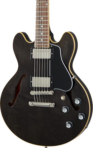 Front angle of Gibson ES-339 Trans Ebony.
