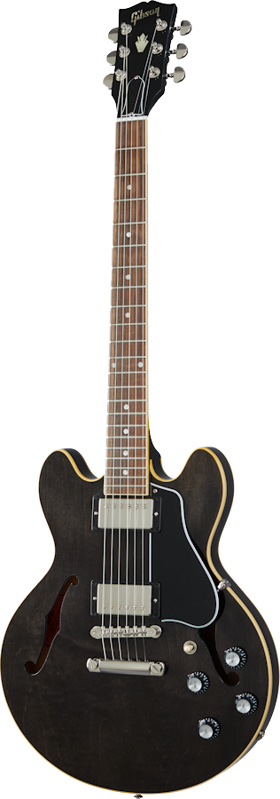 Full front angle of Gibson ES-339 Trans Ebony.