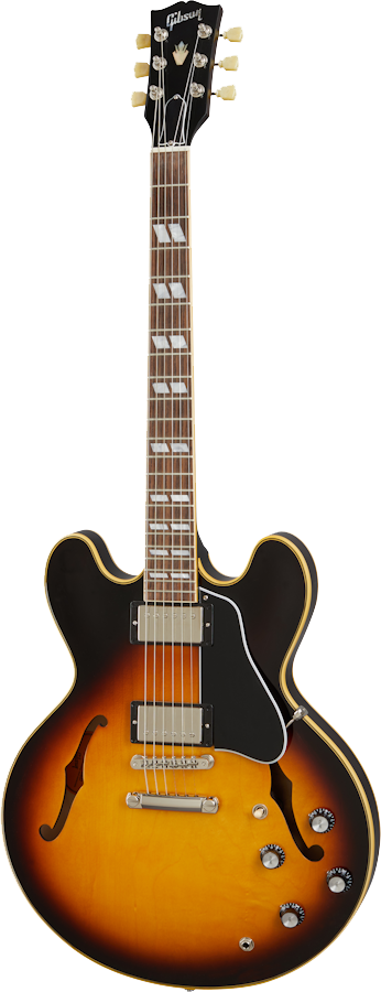 Full frontal of Gibson ES-345 Vintage Burst.