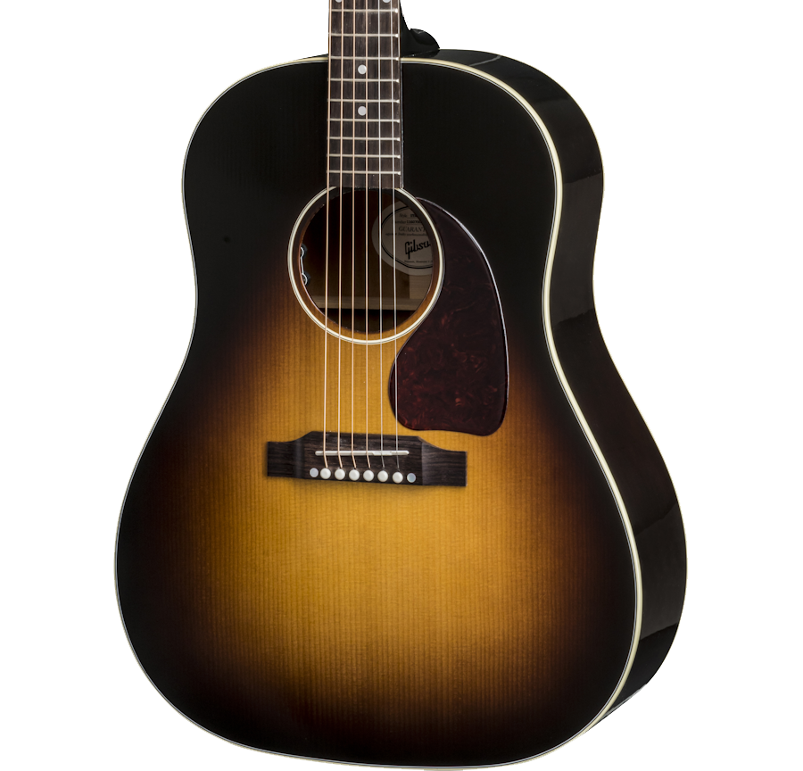 Gibson J 45 Standard acoustic guitar in Sunburst color Tone Shop Guitars Dallas TX