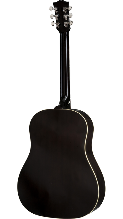Back of Gibson J 45 Standard acoustic guitar in Sunburst color Tone Shop Guitars Dallas TX