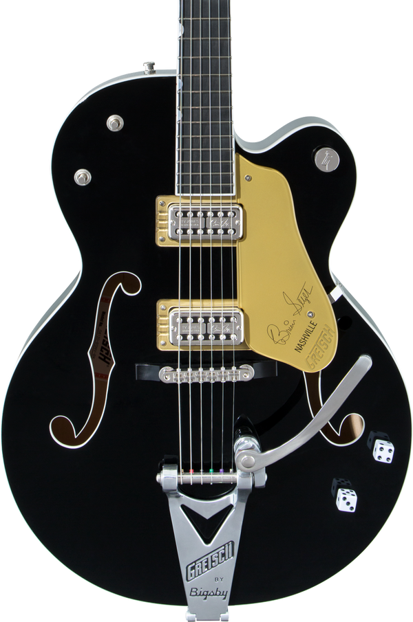 Front of Gretsch G6120T-BSNSH Brian Setzer Signature Nashville Hollow Body w/Bigsby.