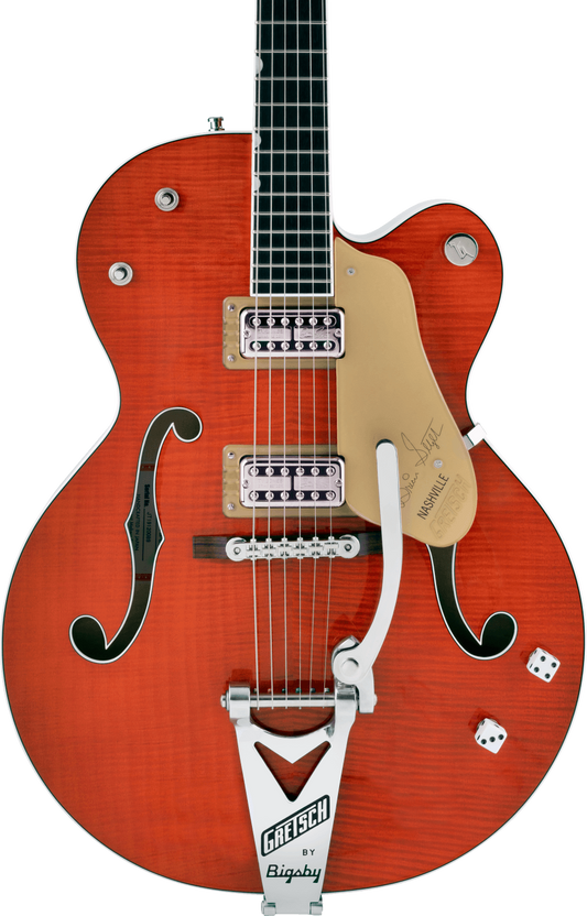 Gretsch G6120TFM-BSNV Brian Setzer Signature Nashville Hollow Body w/Bigsby Flame Maple Orange Stain w/case