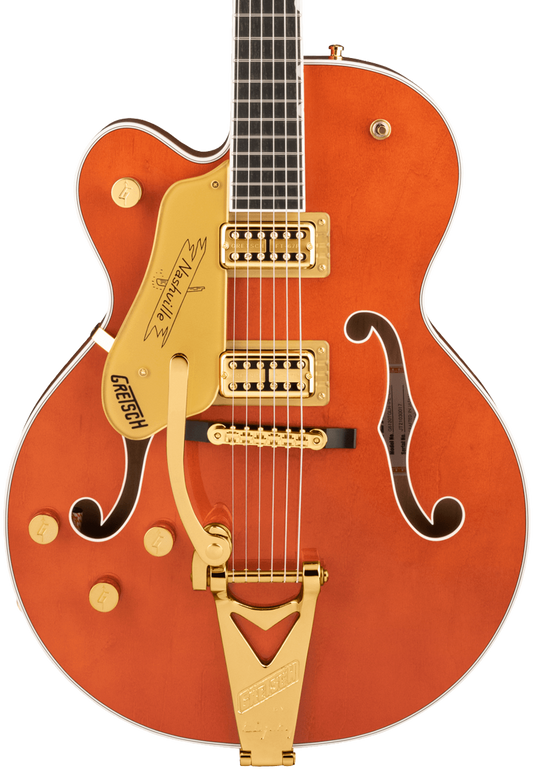 Gretsch G6120TG-LH Players Edition Nashville Hollow Body w/String-Thru Bigsby Orange Stain Left-Hand w/case