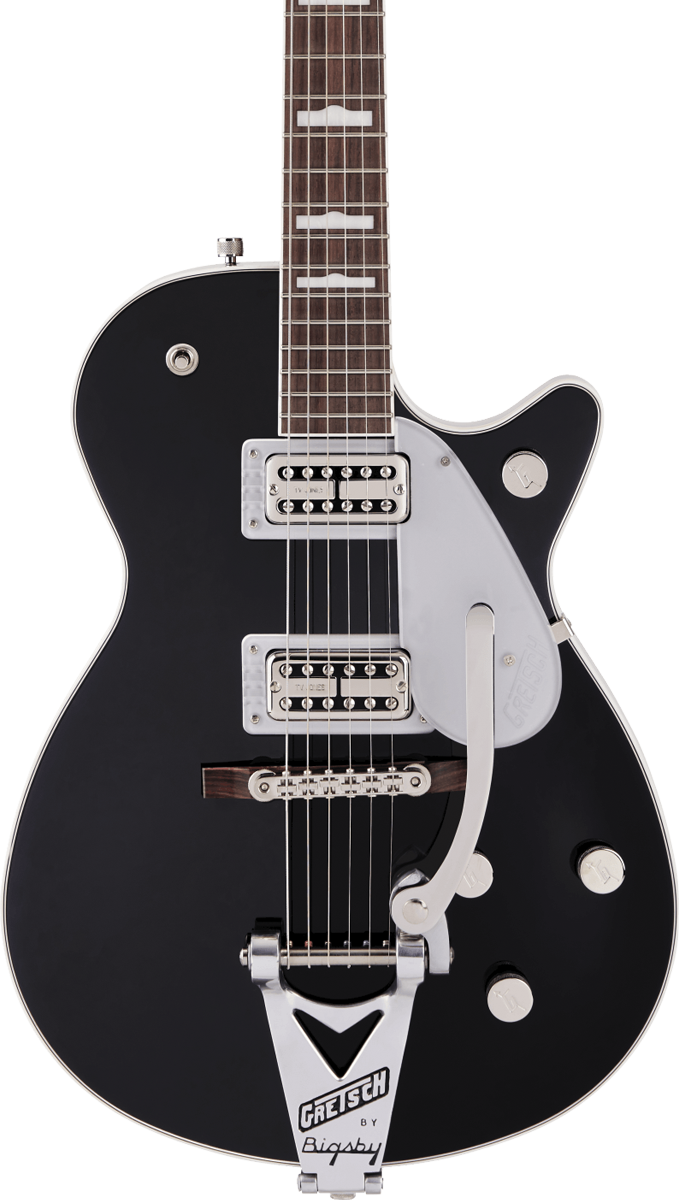 Front of Gretsch G6128T-89VS Vintage Select ‘89 Duo Jet w/Bigsby Black.
