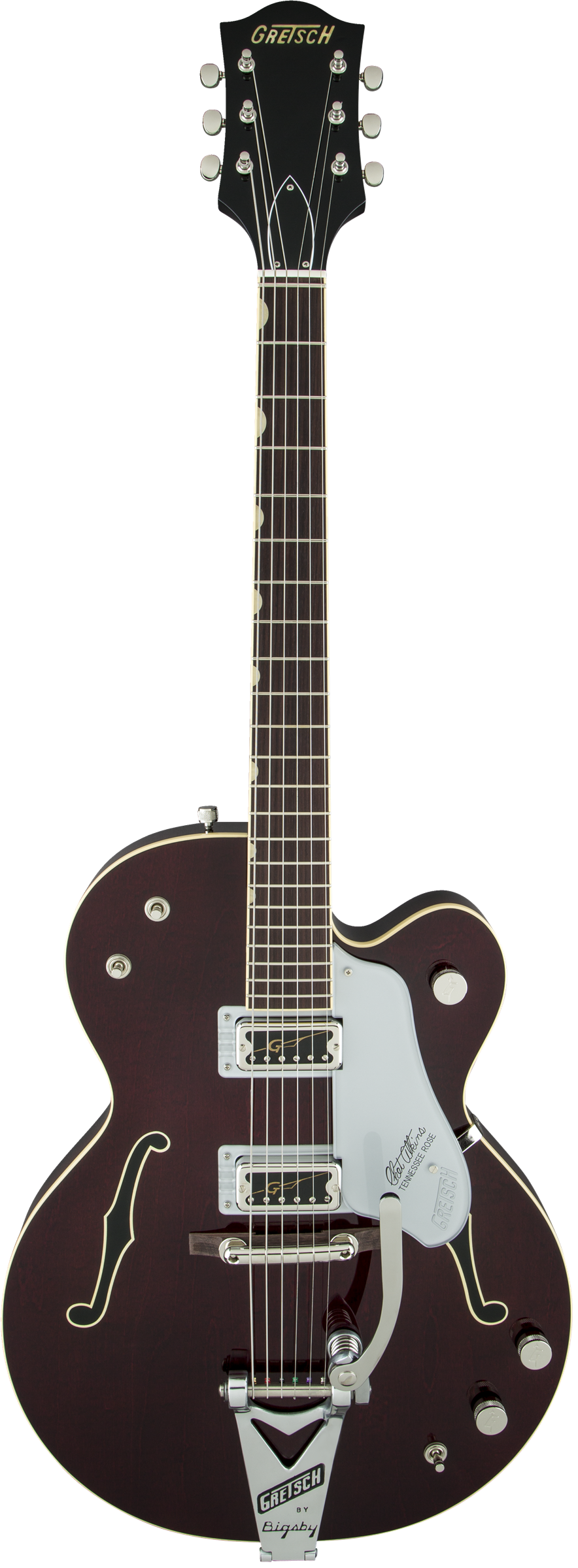 Gretsch G6119T-62 Vintage Select Edition 62 Tennessee Rose Hollow Body w/Bigsby TV Jones Dark Cherry Stain w/case