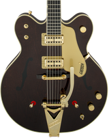 Front of Gretsch G6122T-62 Vintage Select Edition '62 Chet Atkins Country Gentleman w/Bigsby TV Jones Walnut Stain.