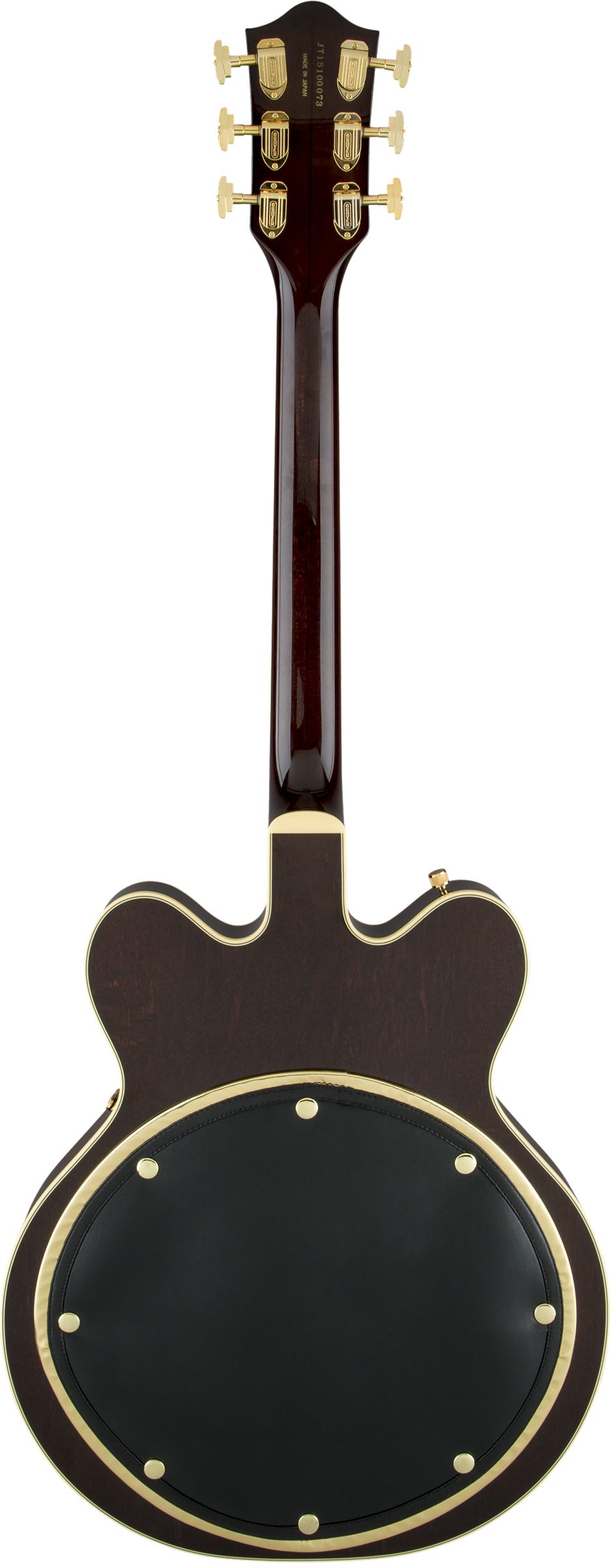 Back of Gretsch G6122T-62 Vintage Select Edition '62 Chet Atkins Country Gentleman w/Bigsby TV Jones Walnut Stain.