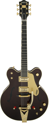 Full frontal of Gretsch G6122T-62 Vintage Select Edition '62 Chet Atkins Country Gentleman w/Bigsby TV Jones Walnut Stain.