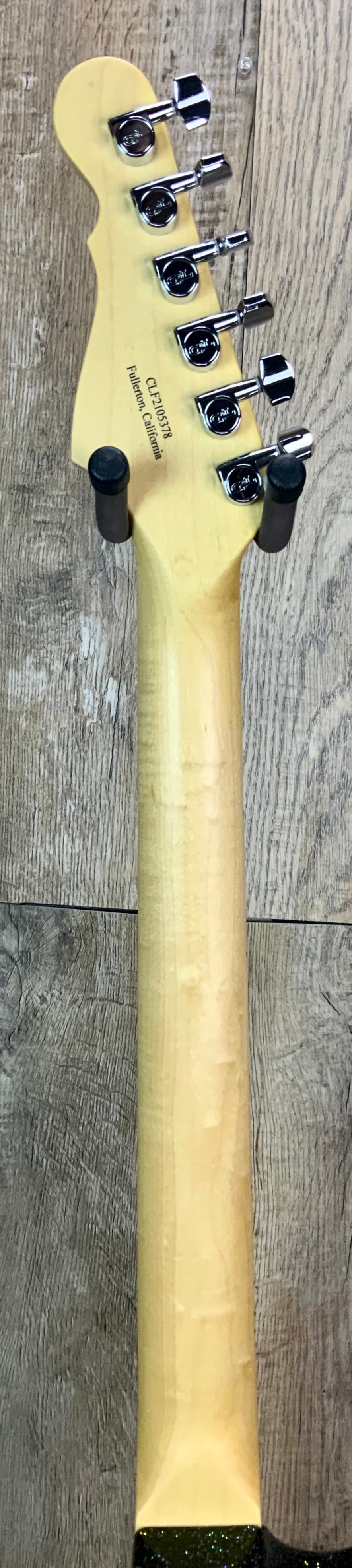 Back of G&L USA Legacy HSS Andromeda MP neck.