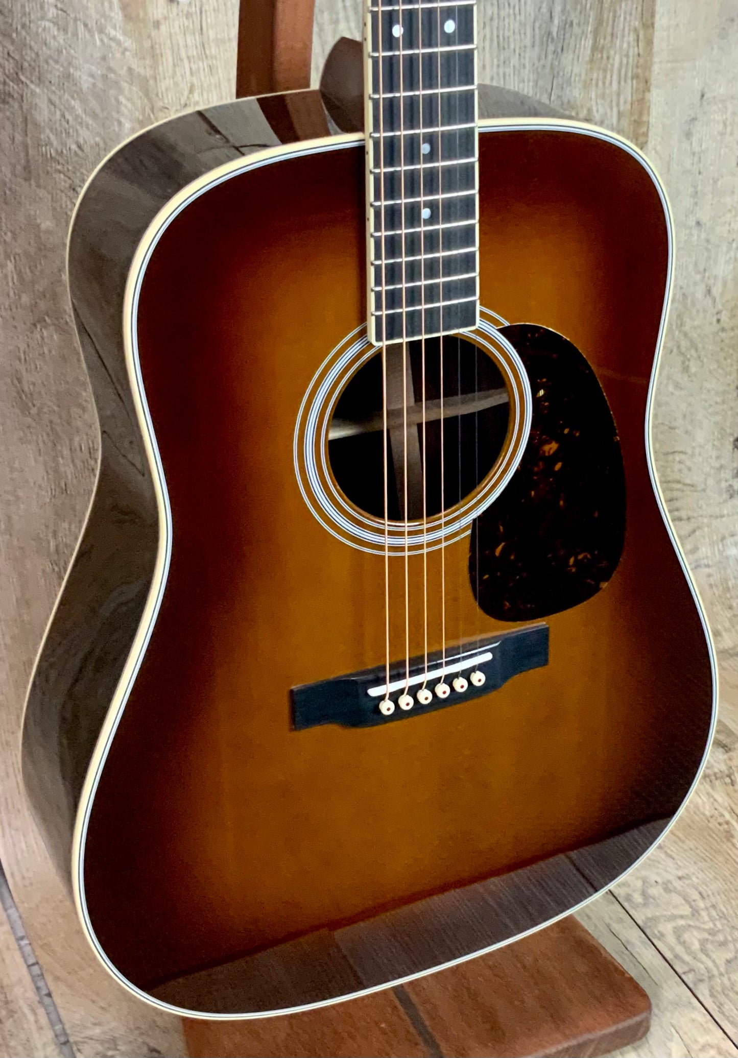Front angle of Martin D-35 Ambertone.