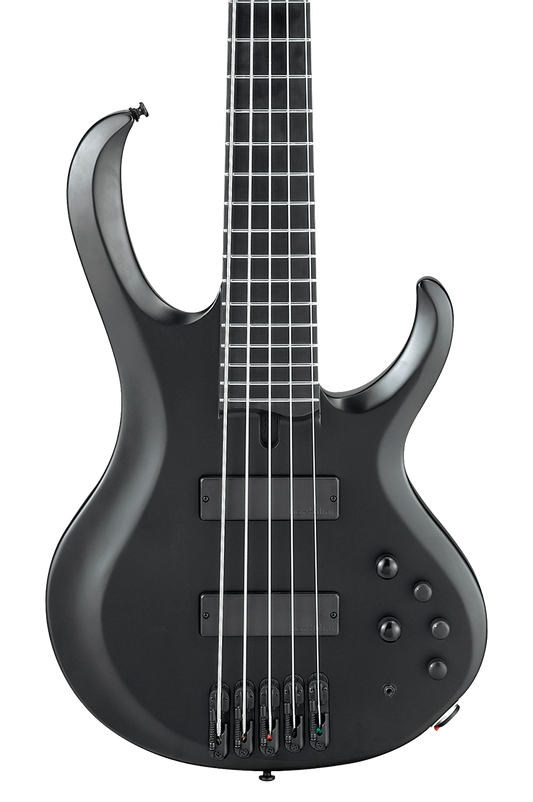 Ibanez BTB625EX Iron Label 5-String Bass Black Flat