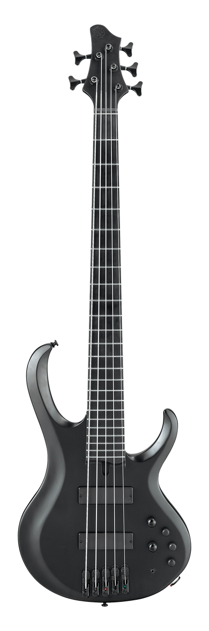 Ibanez BTB625EX Iron Label 5-String Bass Black Flat