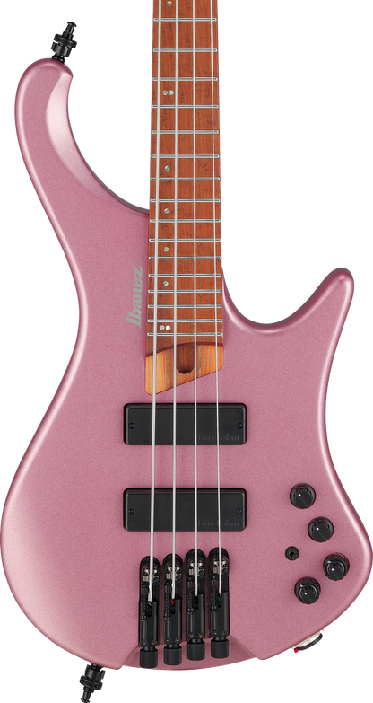 Open Box Ibanez EHB1000SPMM Ergonomic Headless Bass Pink Gold Metallic Matte w/Bag