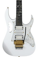 Front of Ibanez JEM7VP Steve Vai Signature Premium White.