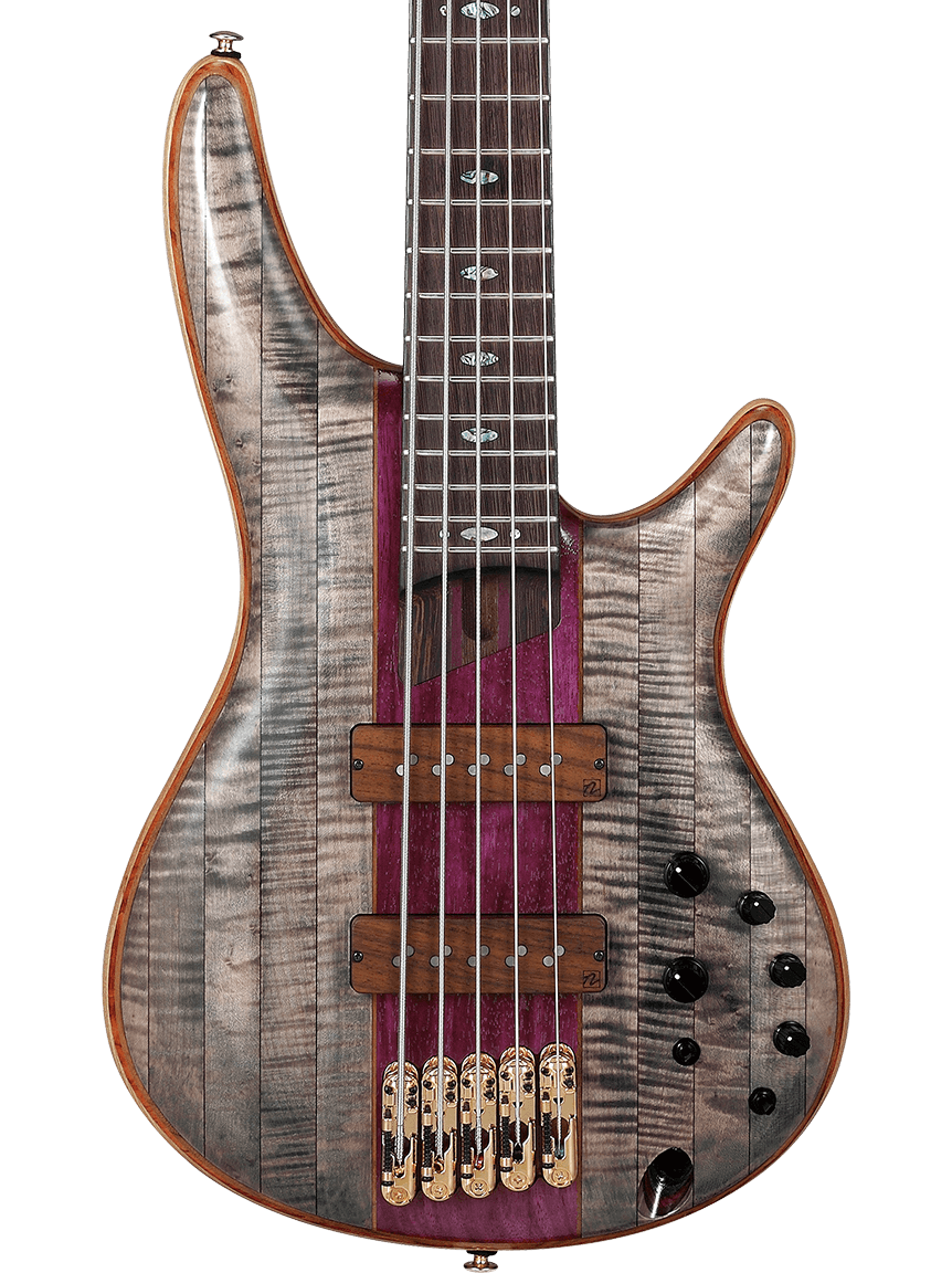Ibanez Premium SR5CMDX 5-String Bass Black Ice Low Gloss
