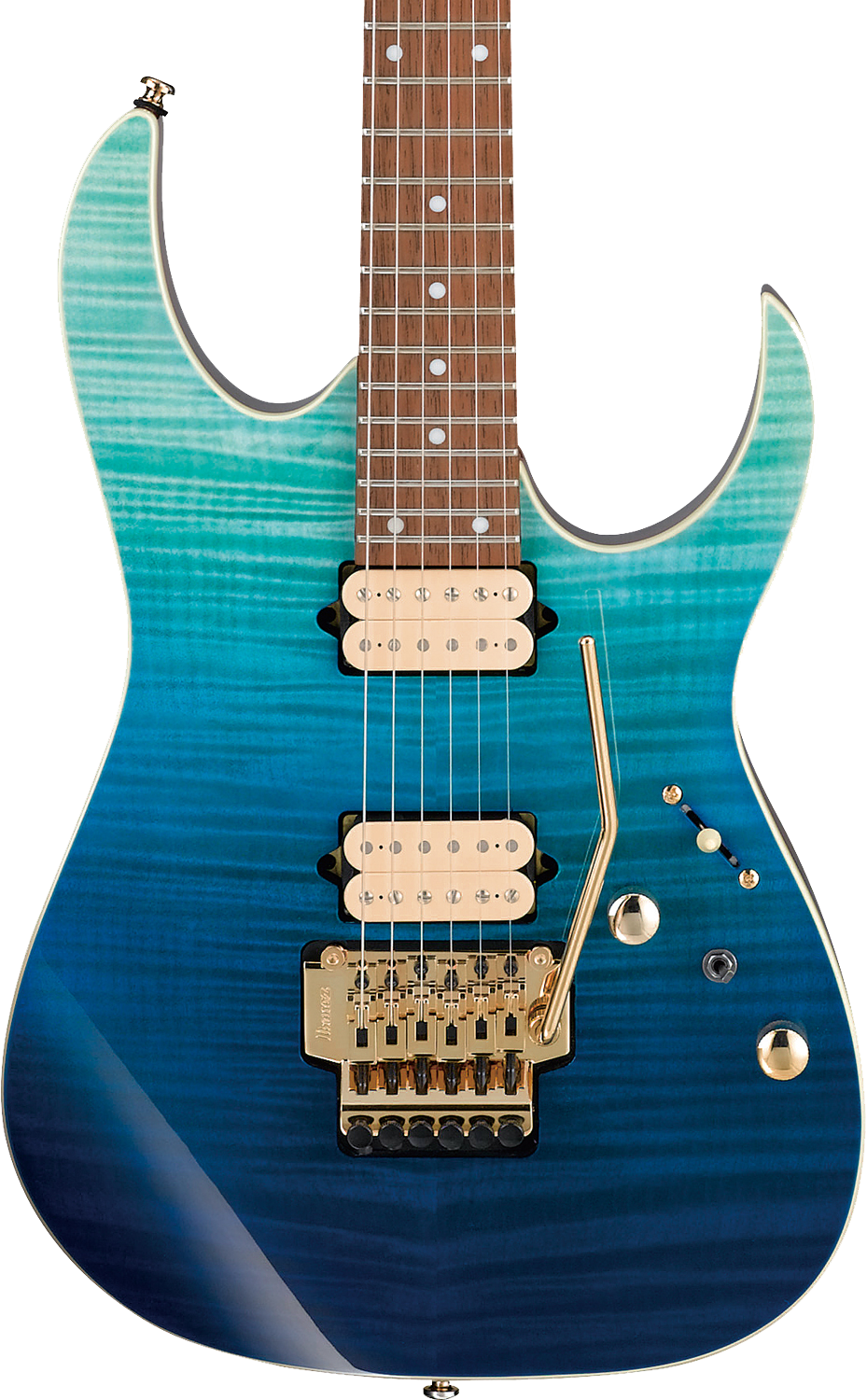 Open Box Ibanez RG420HPFMBRG High Performance Blue Reef