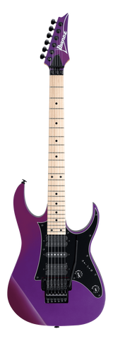 Full frontal of Ibanez RG550 Genesis Collection Purple Neon.