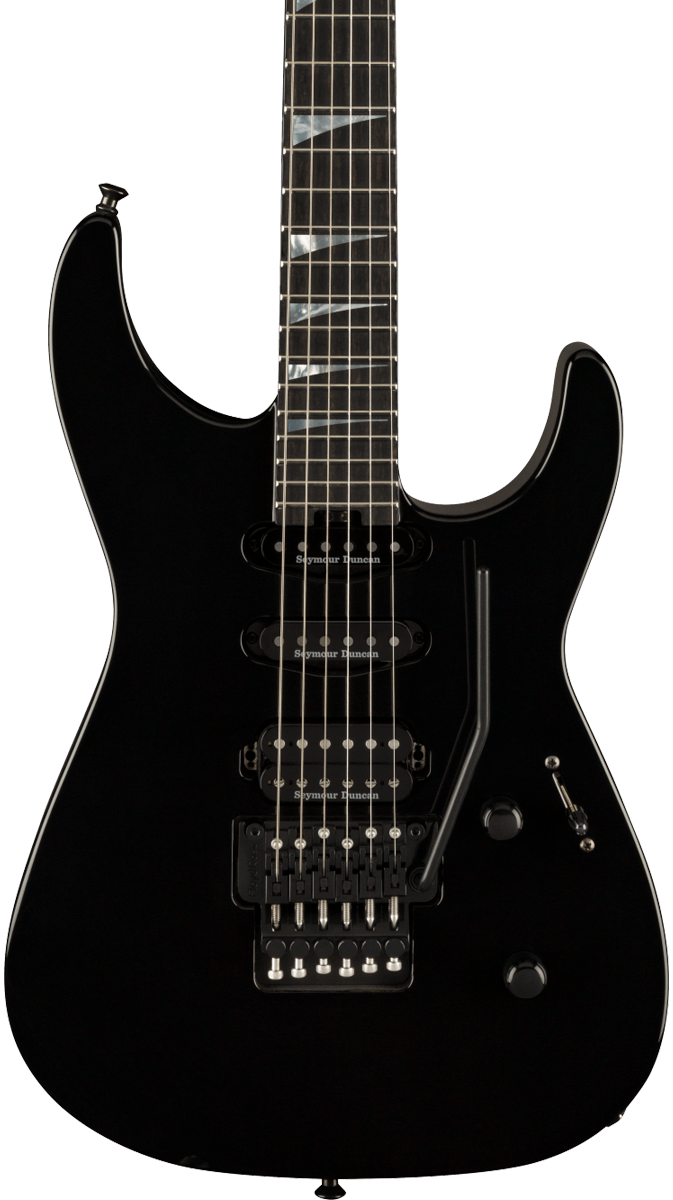 Front of Jackson American Series Soloist SL3 Gloss Black.