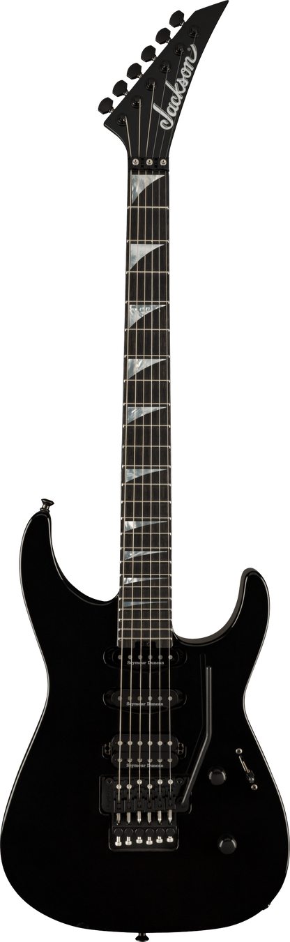 Full frontal of Jackson American Series Soloist SL3 Gloss Black.