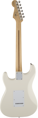 Back of Fender Jimmie Vaughn Tex-Mex Strat MP Olympic White.