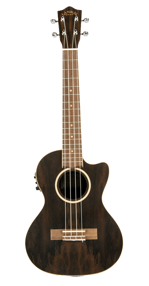 Lanikai ZR-CET Ziricote Tenor Ukulele w/Cutaway ~and Electronics w/bag