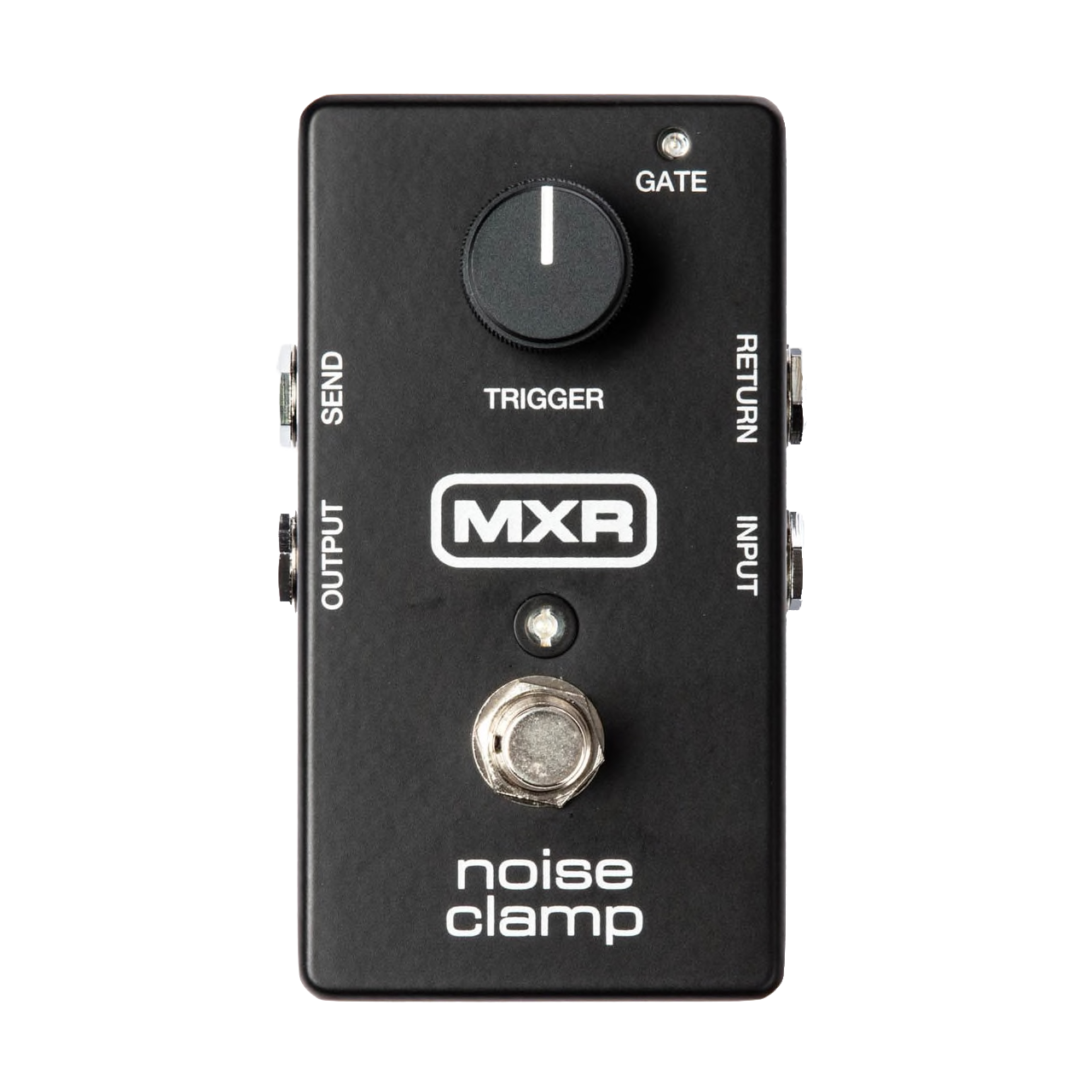 Top down of MXR M195 Noise Clamp Noise Reduction/Gate Pedal.