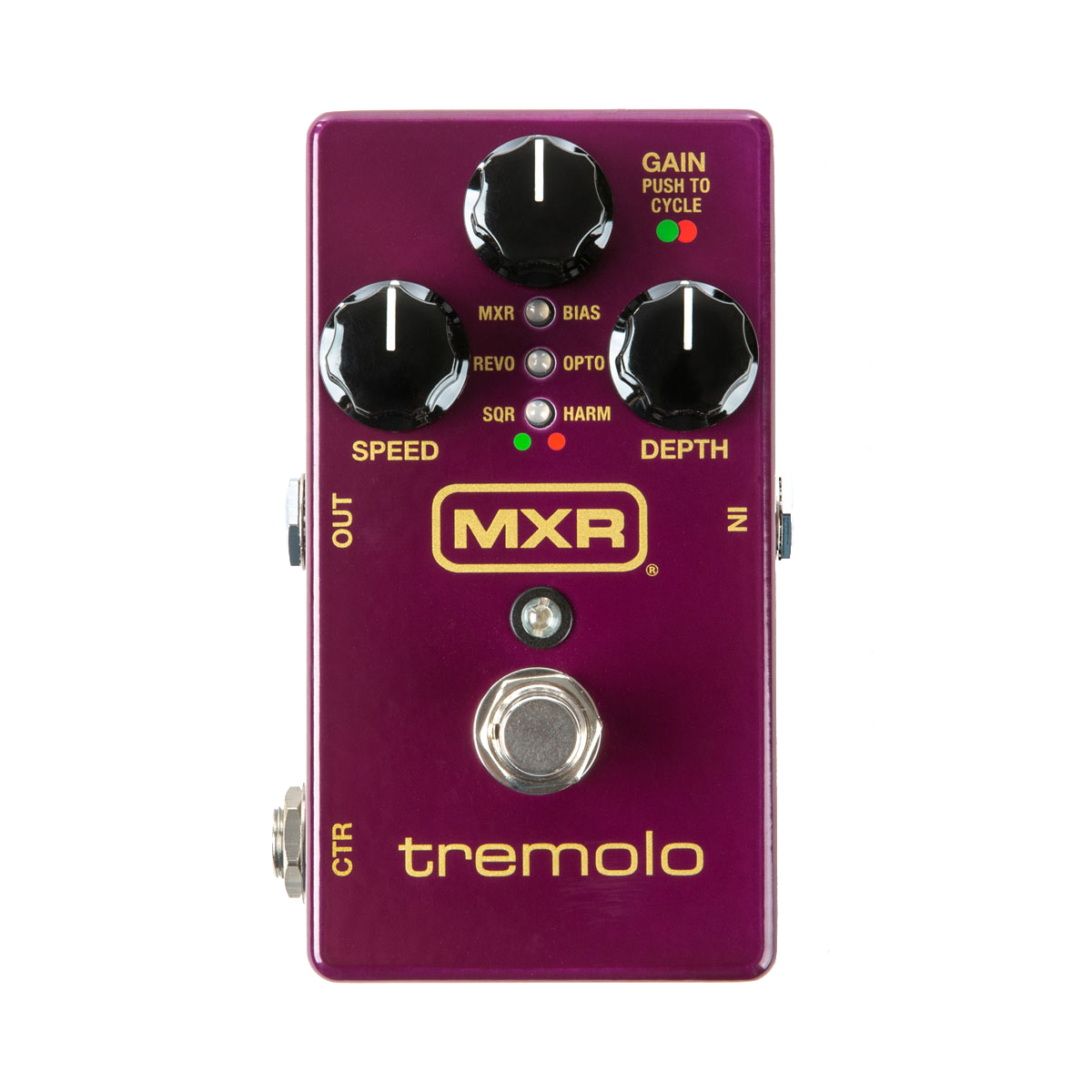 Top down of MXR M305 Tremolo.