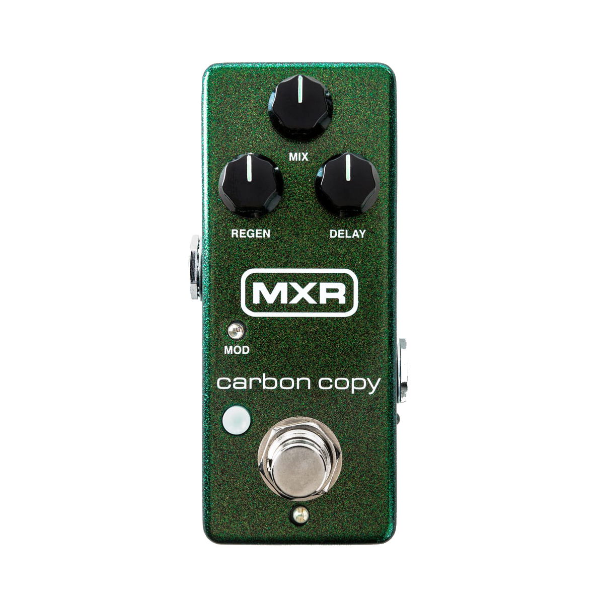 Top down of MXR M299 Carbon Copy Mini Analog Delay.
