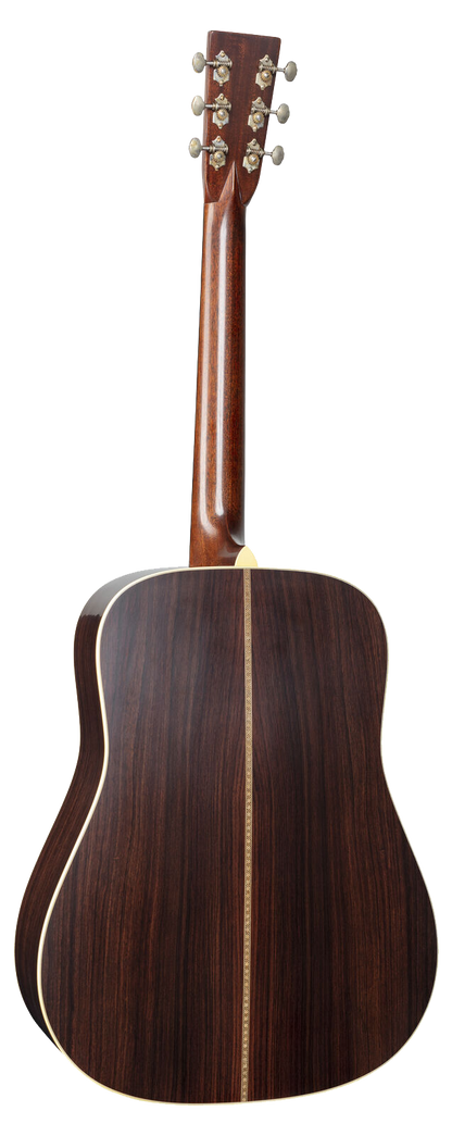Back of Martin Custom Shop D-28 Authentic 1937 Vintage Low Gloss w/Ambertone Burst w/Stage 1 Aging.