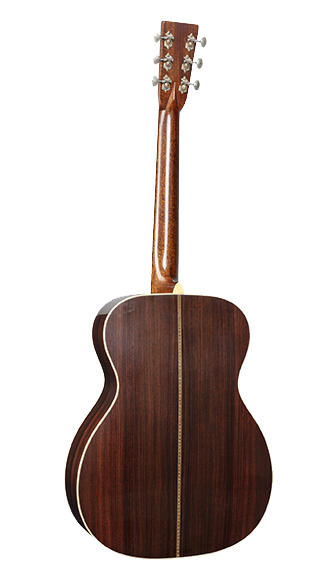 Back of Martin Custom Shop 000-28 Authentic 1937 Vintage Low Gloss w/ Stage 1 Aging.