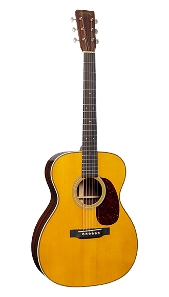 Full frontal of Martin Custom Shop 000-28 Authentic 1937 Vintage Low Gloss w/ Stage 1 Aging.
