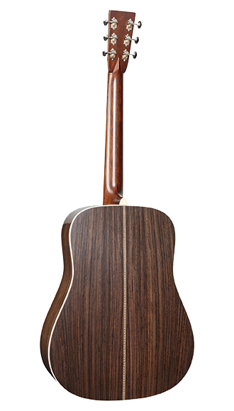 Back of Martin Custom Shop D-28 Authentic 1937 Vintage Low Gloss.