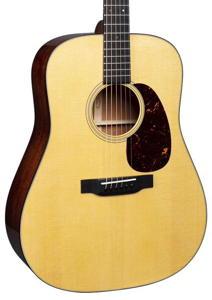 Front of Martin D-18 Natural.