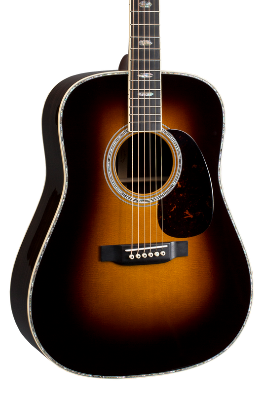 Front of Martin D-41 Sunburst.
