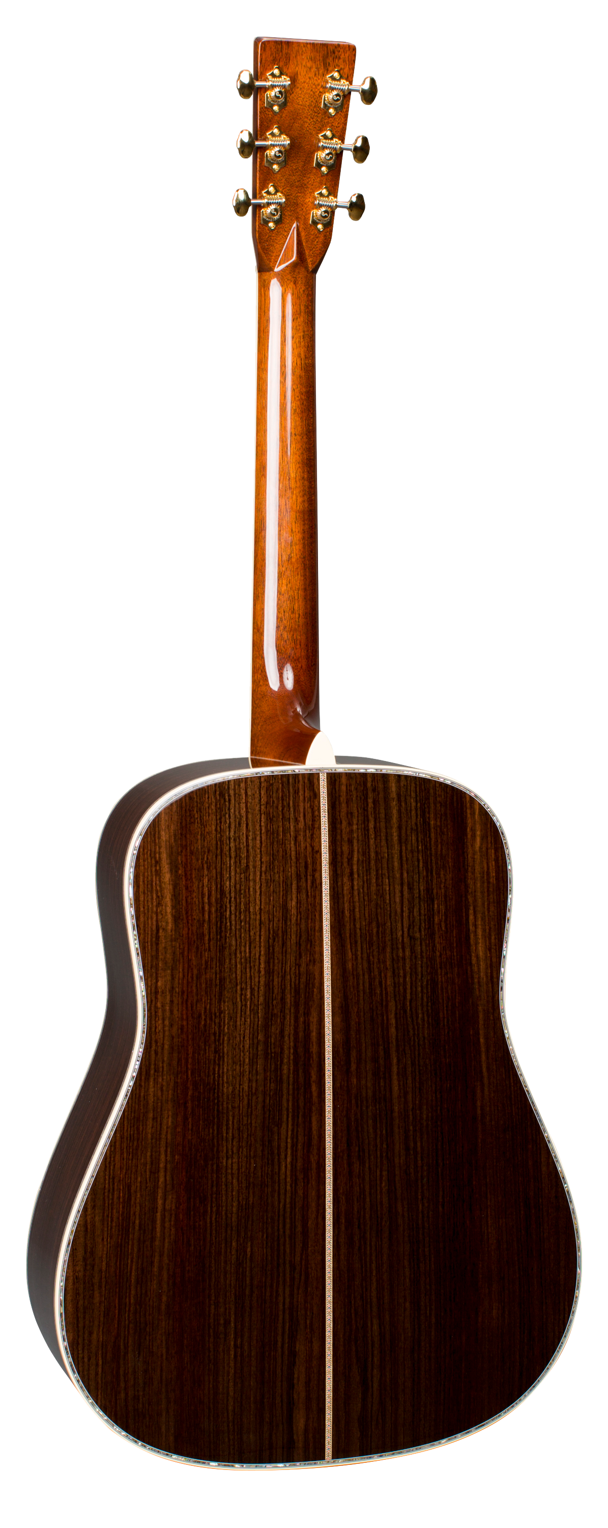 Back of Martin D-45 Acoustic Guitar with hand inlaid pearl Tone Shop Guitars Dallas TX