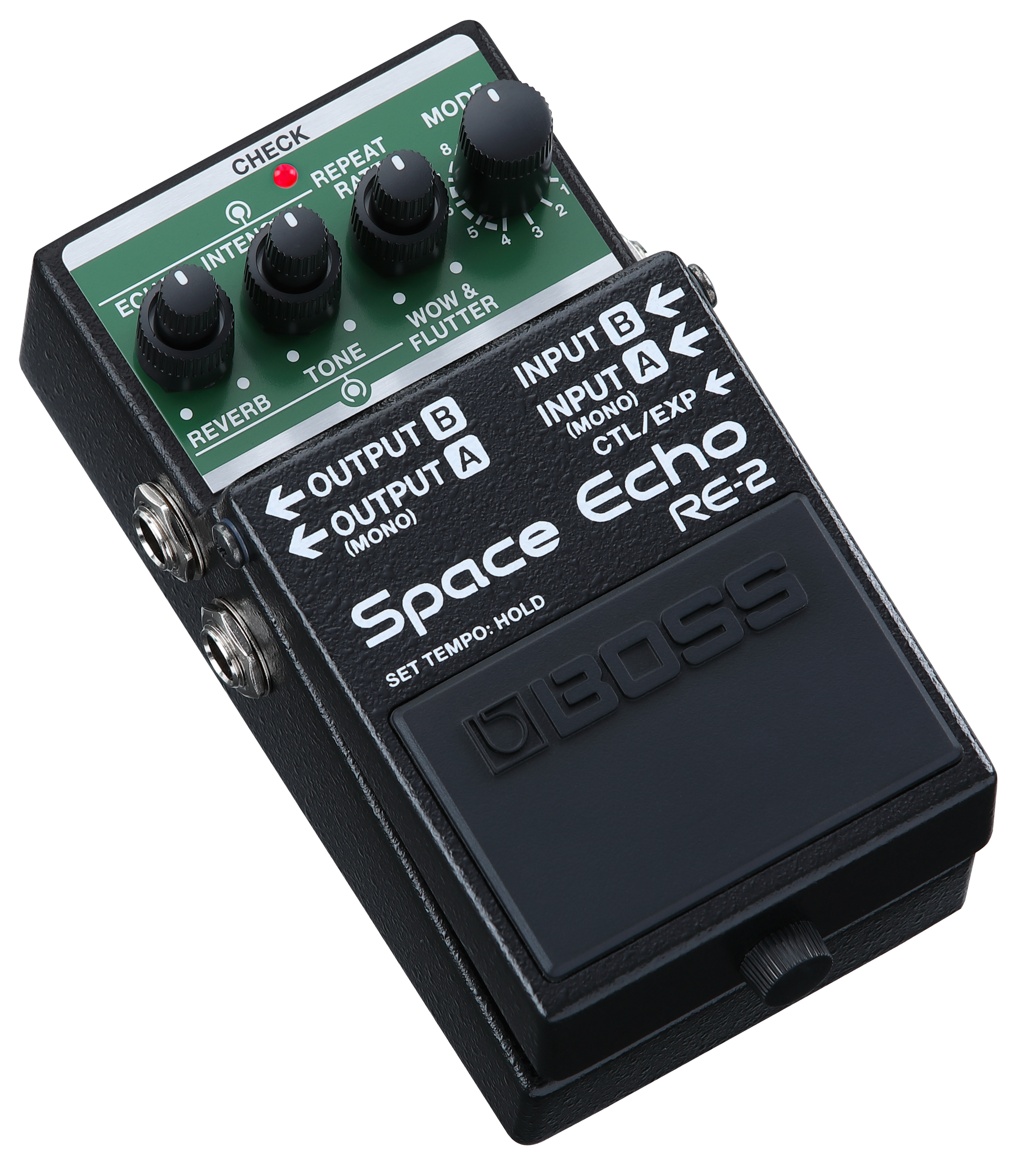 Front left angle of Boss RE-2 Space Echo.
