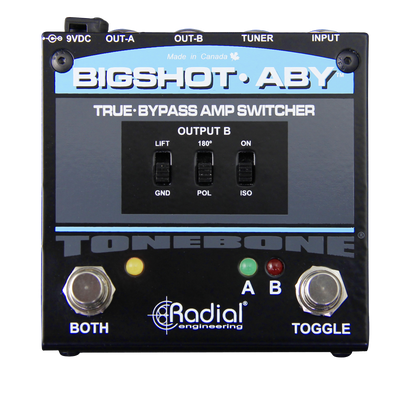 Top down of Radial TONEBONE BIGSHOT ABY w/LEDs.