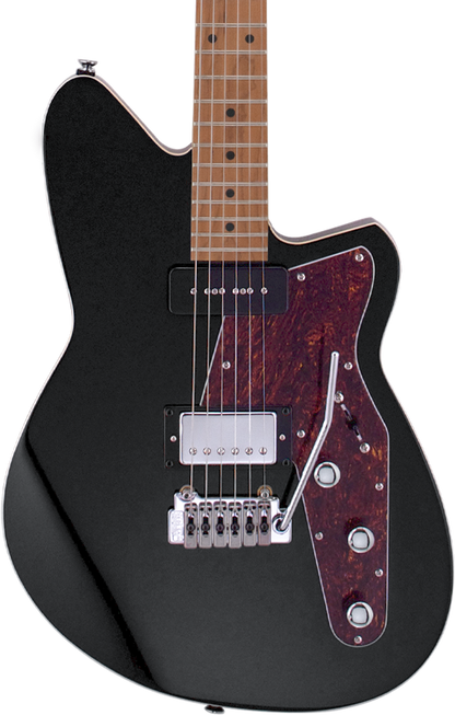 Front of Reverend Double Agent W Midnight Black.